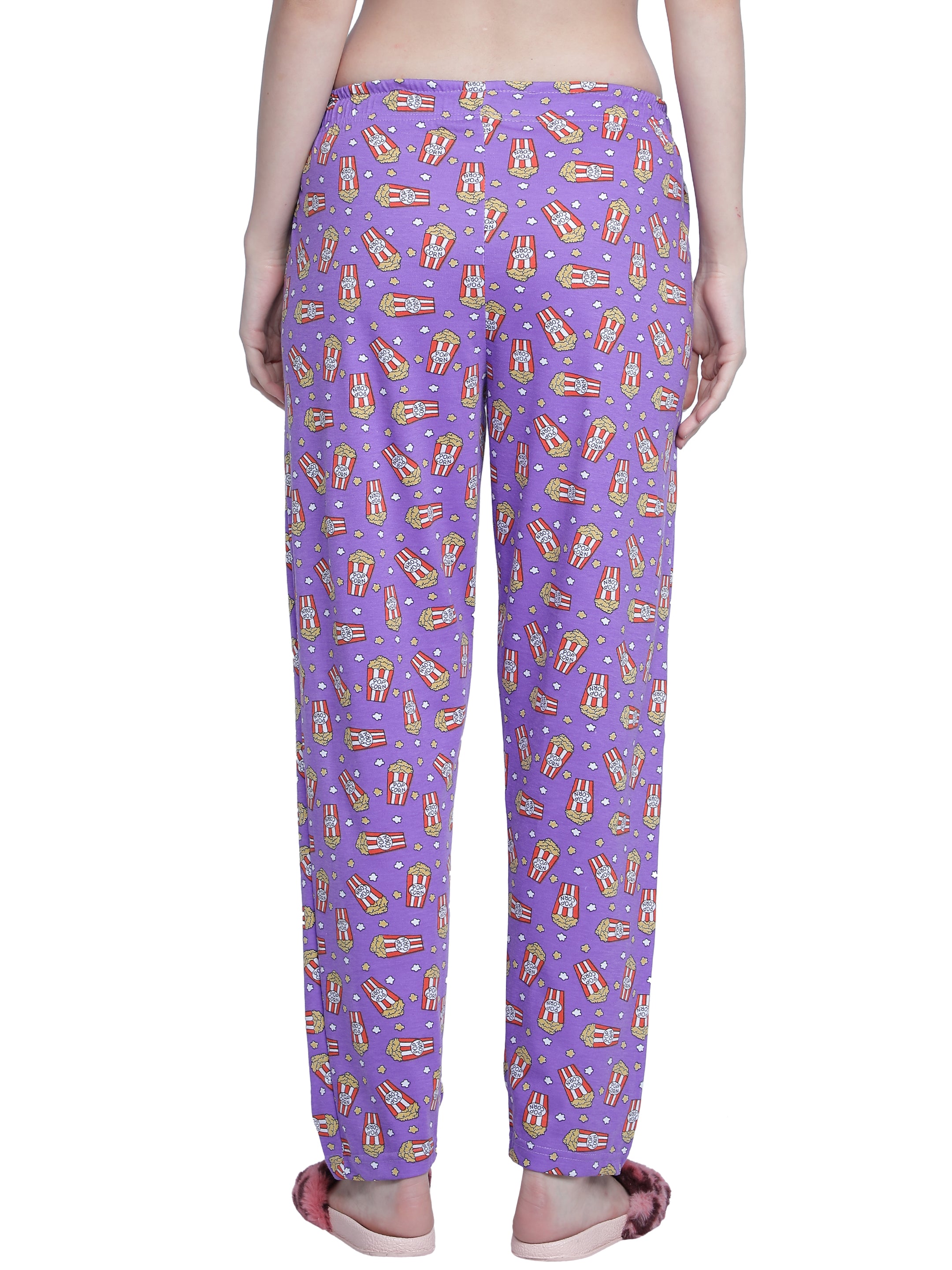 Women's Purple Popcorn Pyjama - Entertaining & Comfortable Loungewear
