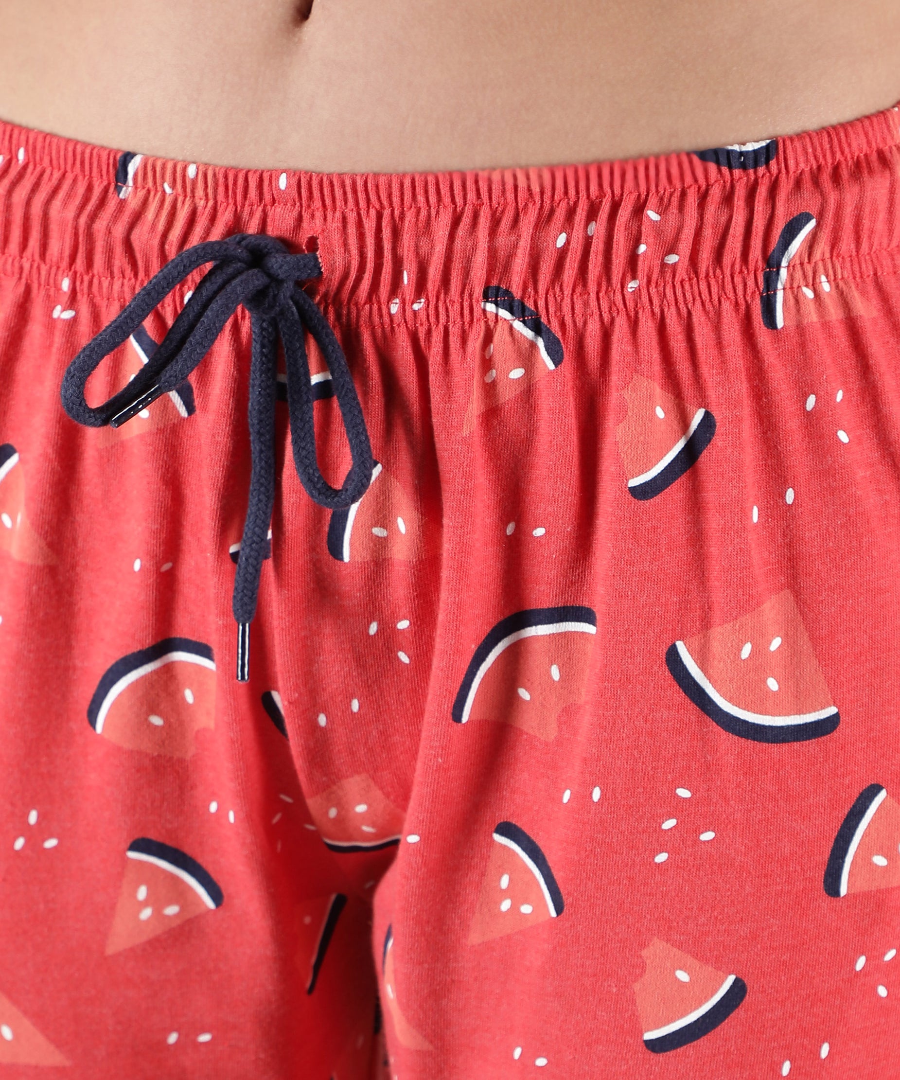 Women's Watermelon Collar Style PJ Set - Refreshing & Comfortable Sleepwear