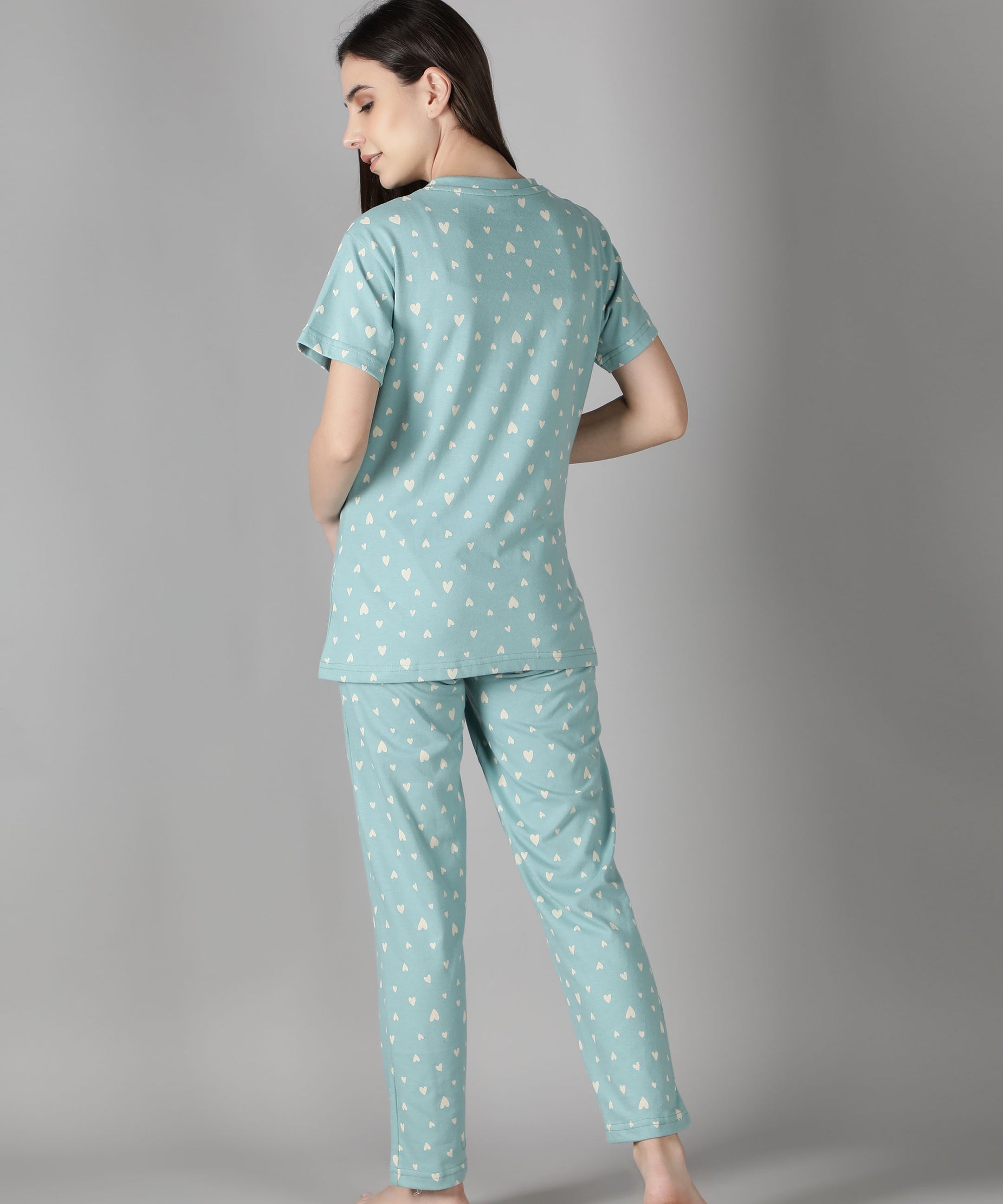 Women's Aqua Heart Nursing PJ Set - Comfortable & Functional Maternity Sleepwear