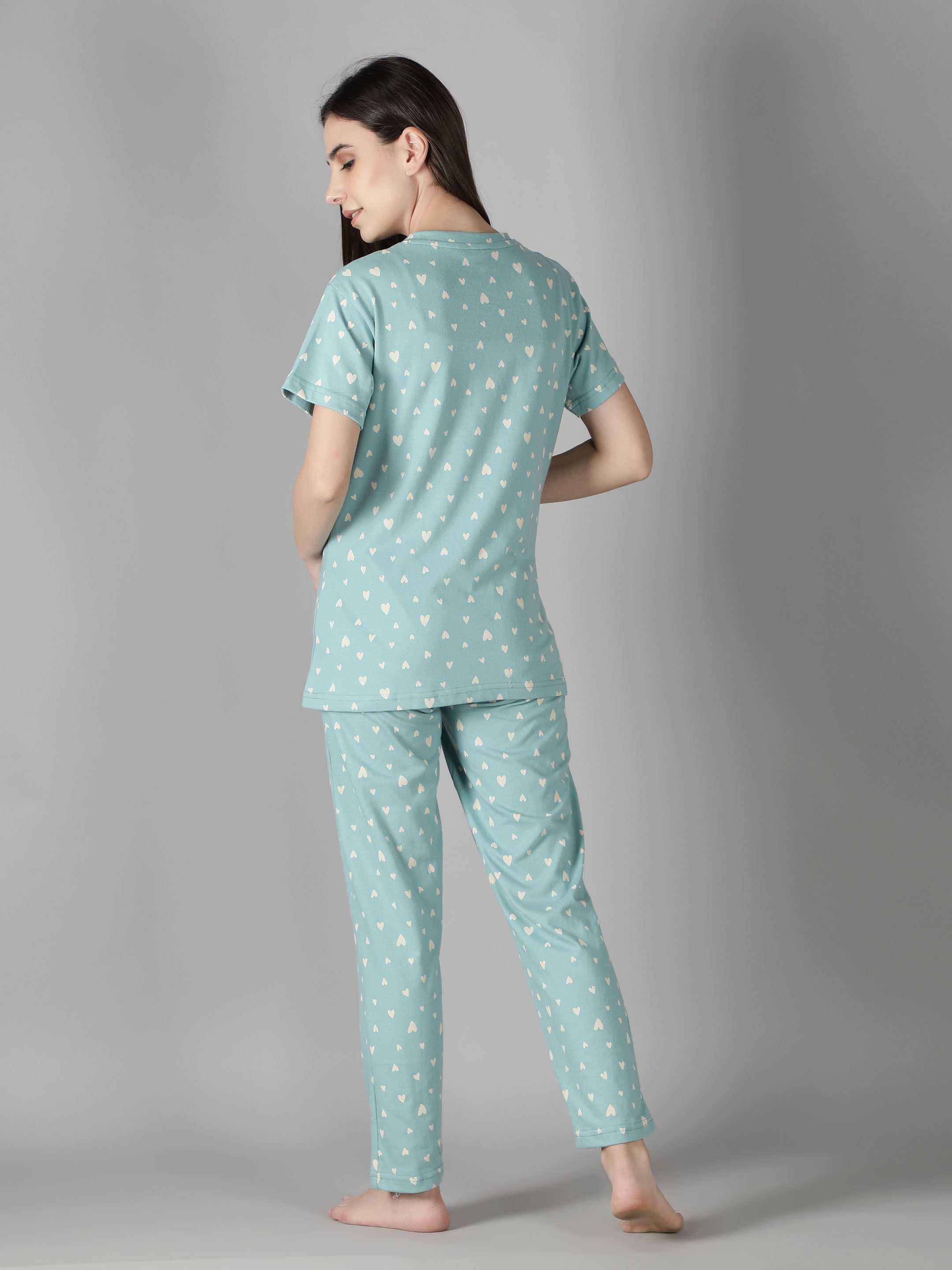 Women's Aqua Heart Nursing PJ Set - Comfortable & Functional Maternity Sleepwear
