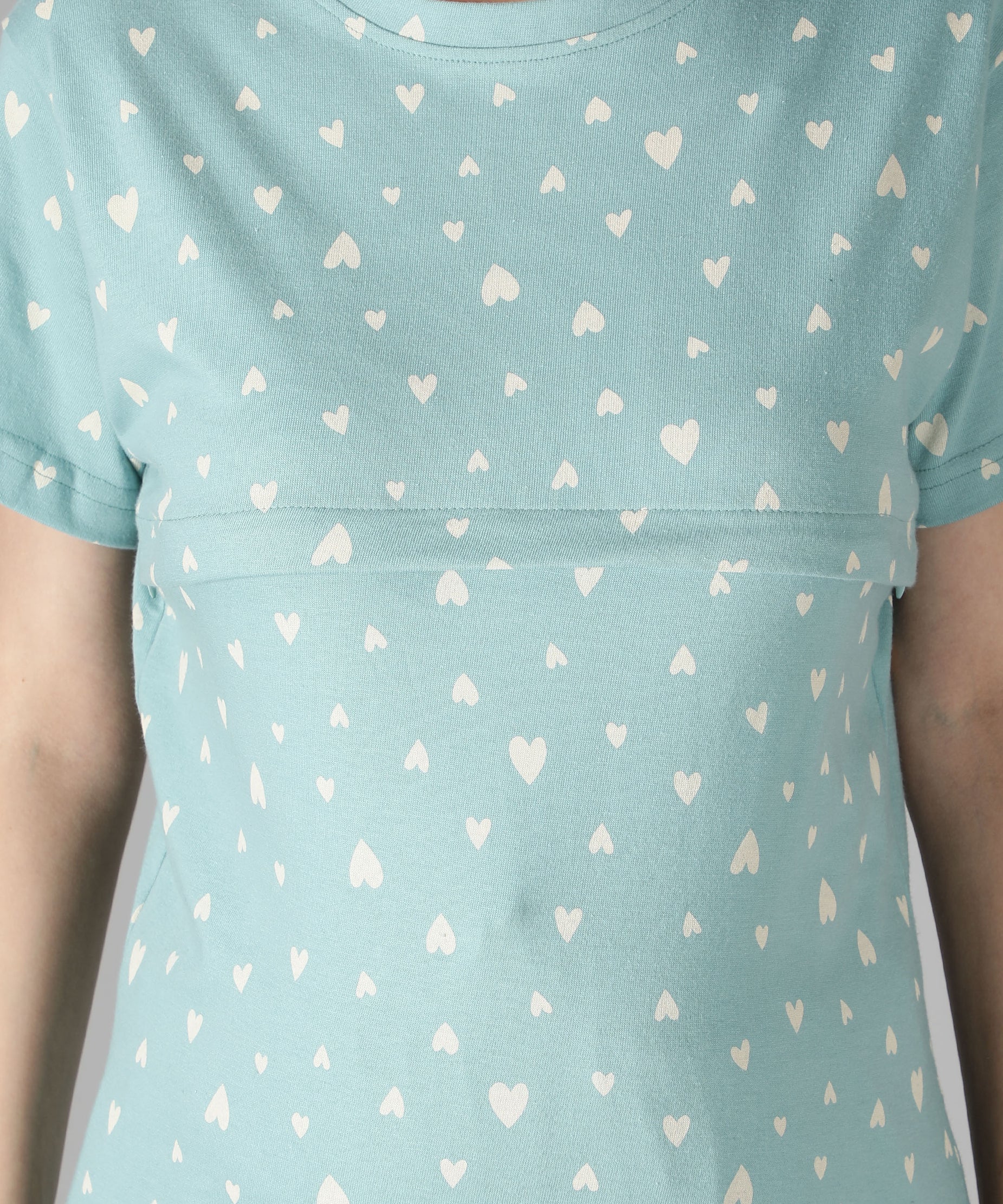 Women's Aqua Heart Nursing PJ Set - Comfortable & Functional Maternity Sleepwear