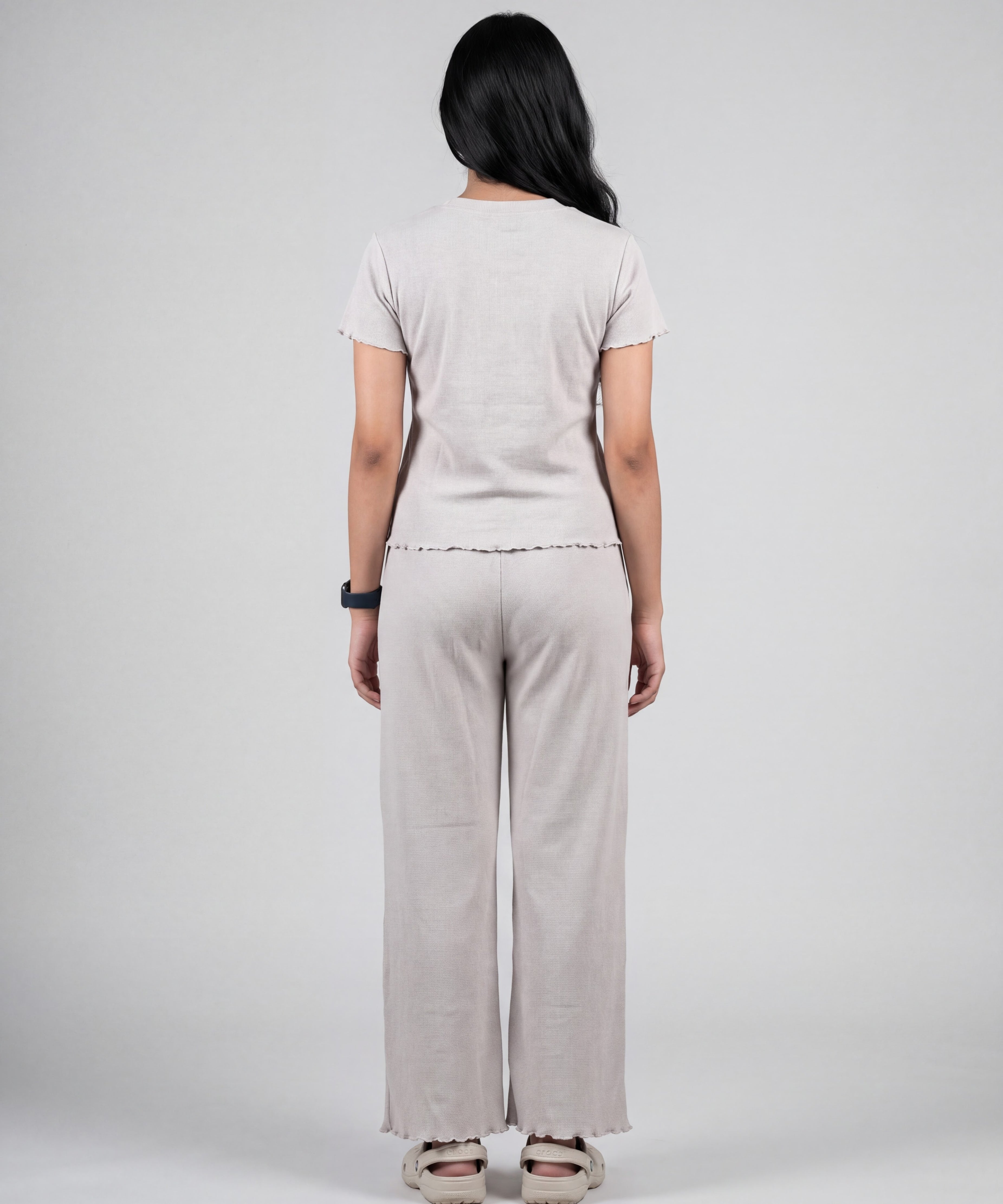 Women’s Premium Waffle Loungewear Set - Grey