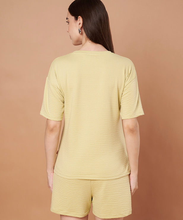 Women’s Mint Green Waffle Knit Co-ord Lounge Set