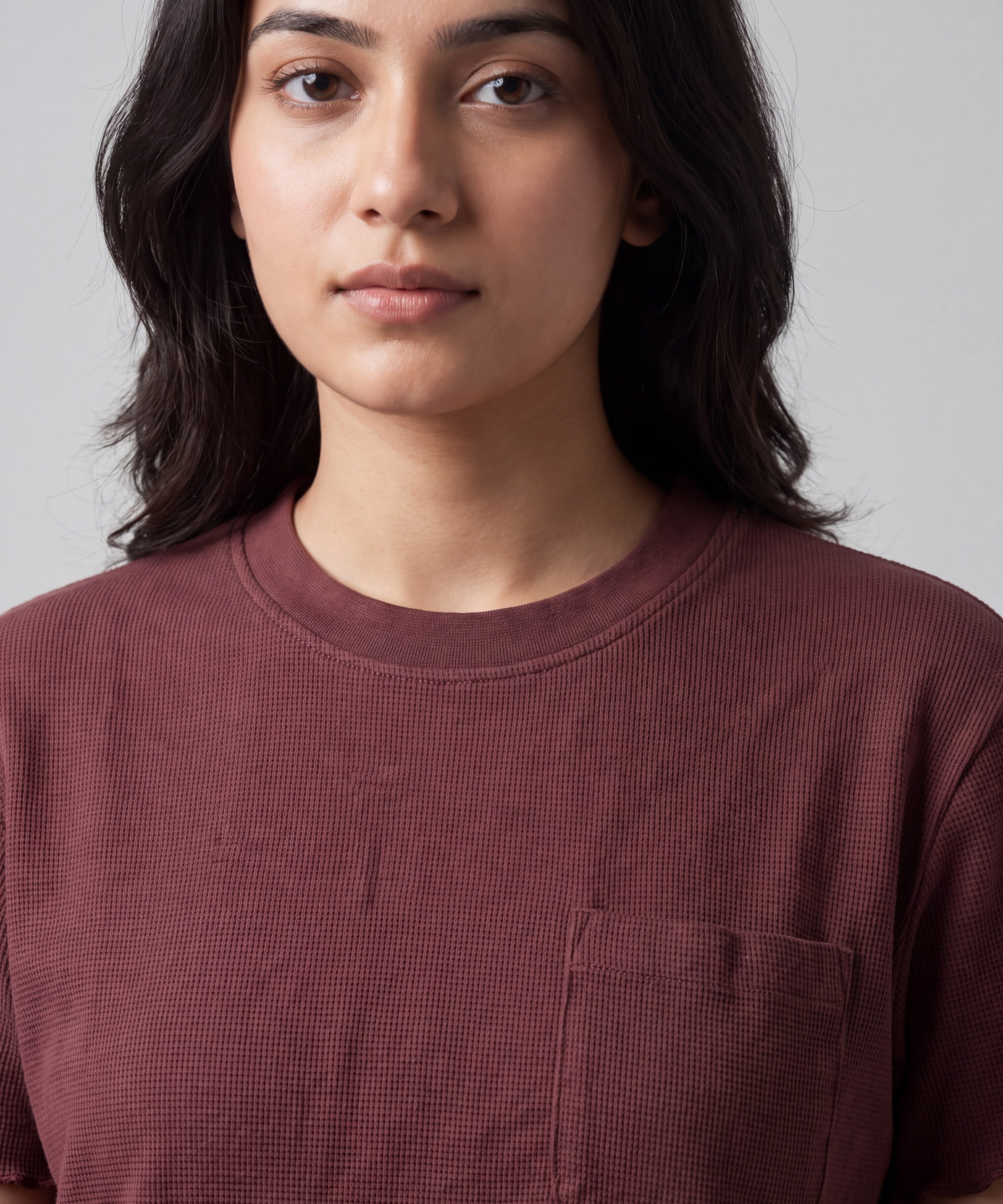 Women’s Premium Waffle Loungewear Set - Maroon