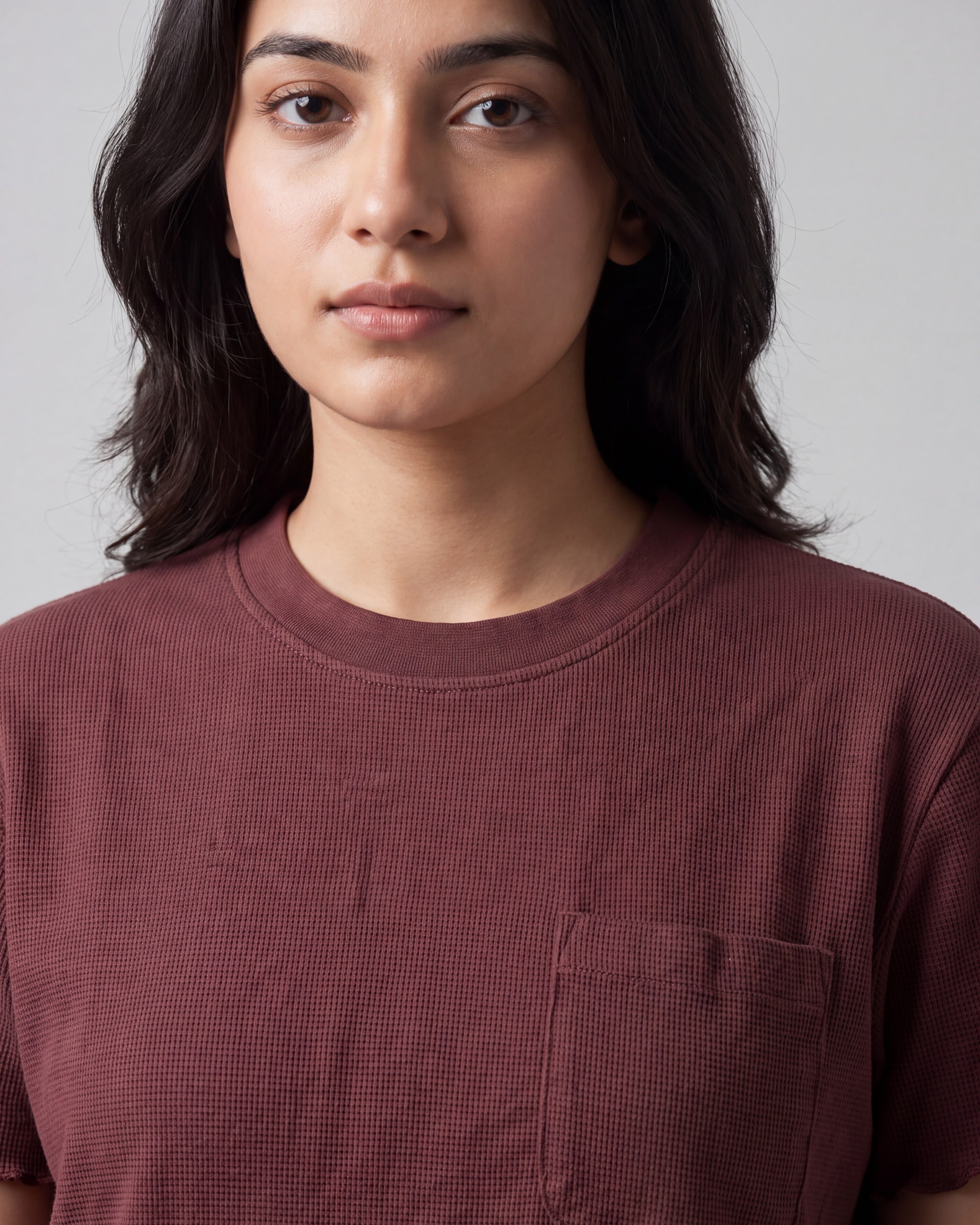Women’s Premium Waffle Loungewear Set - Maroon