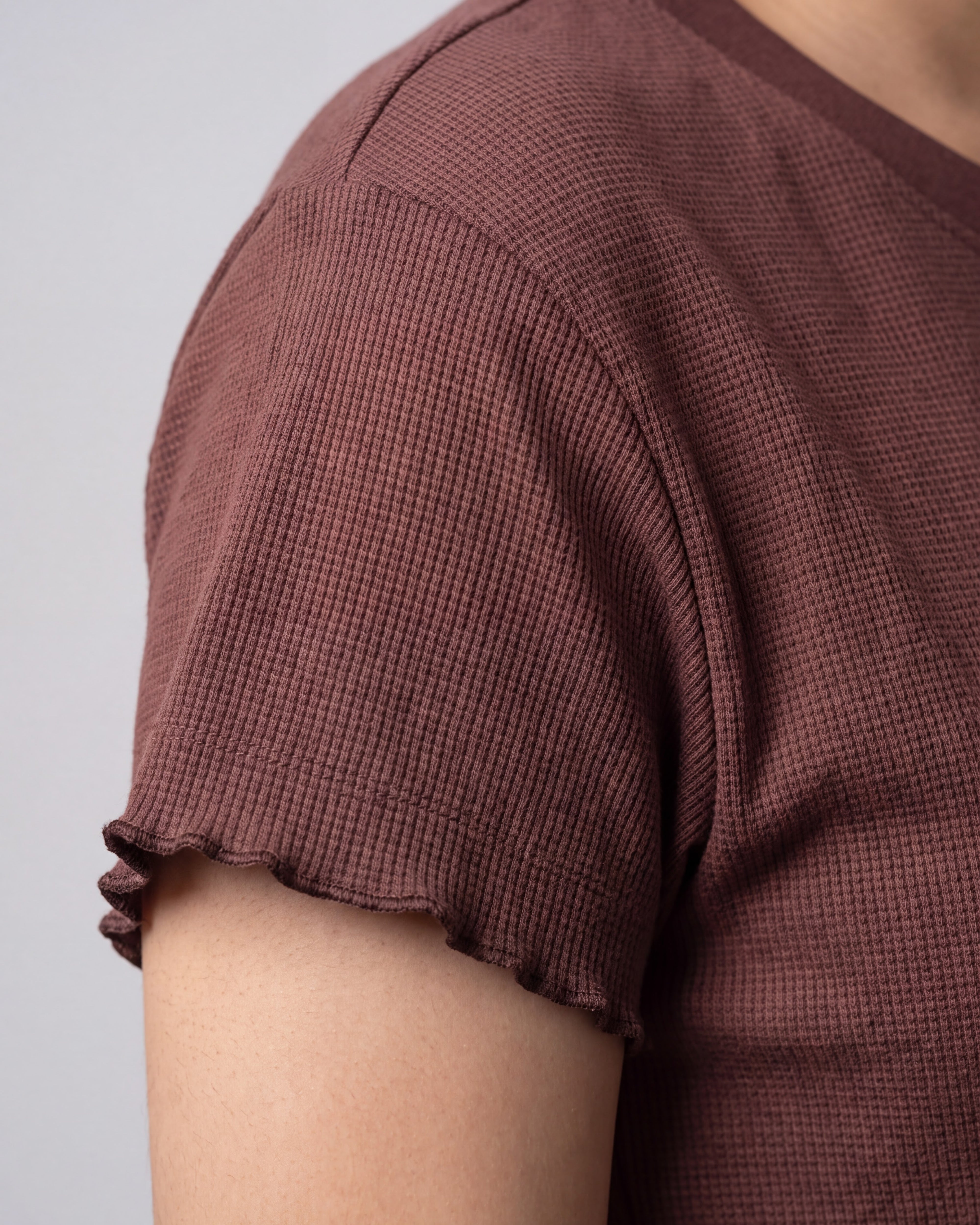 Women’s Premium Waffle Loungewear Set - Maroon