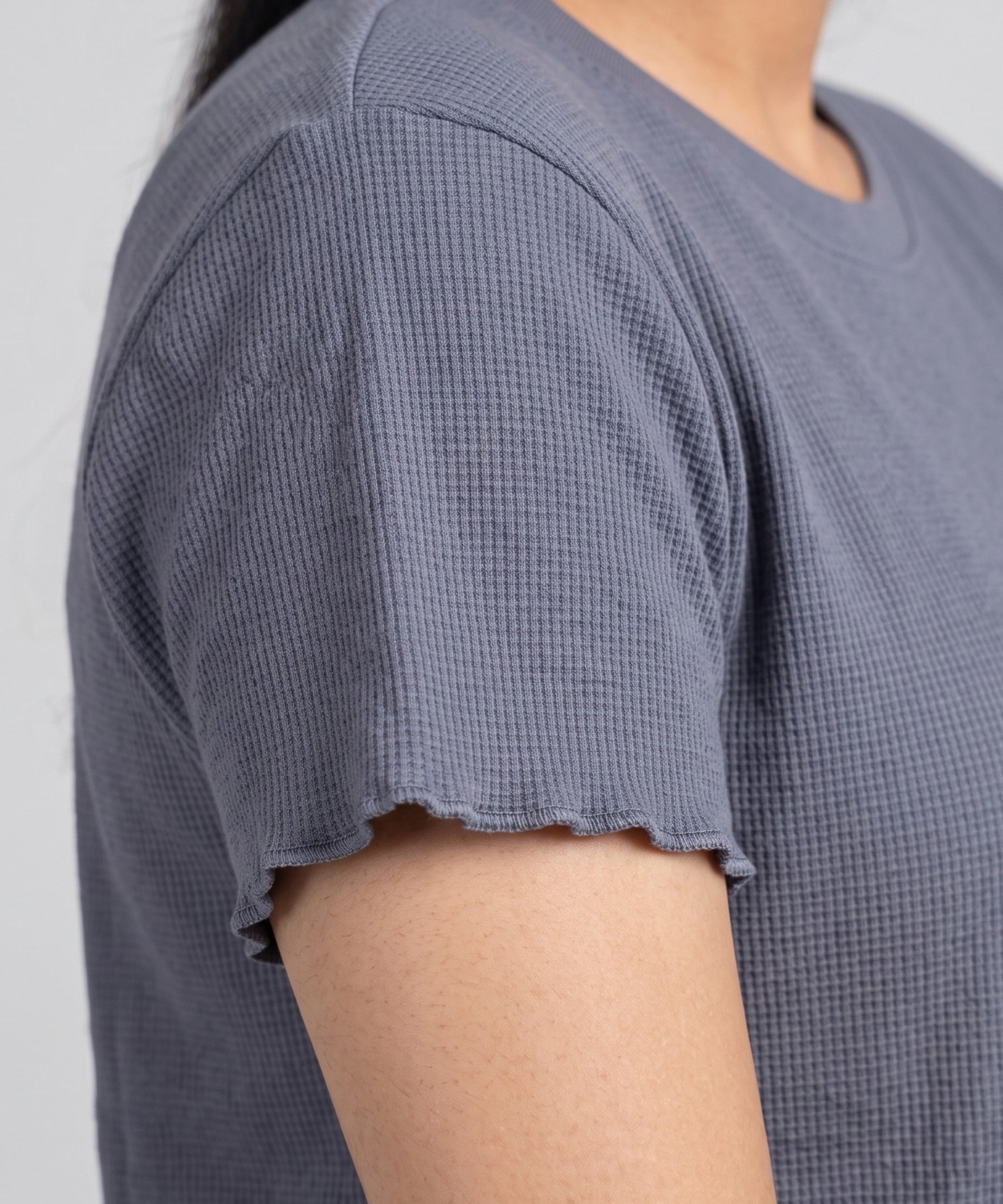 Women’s Premium Waffle Loungewear Set - Dark Grey