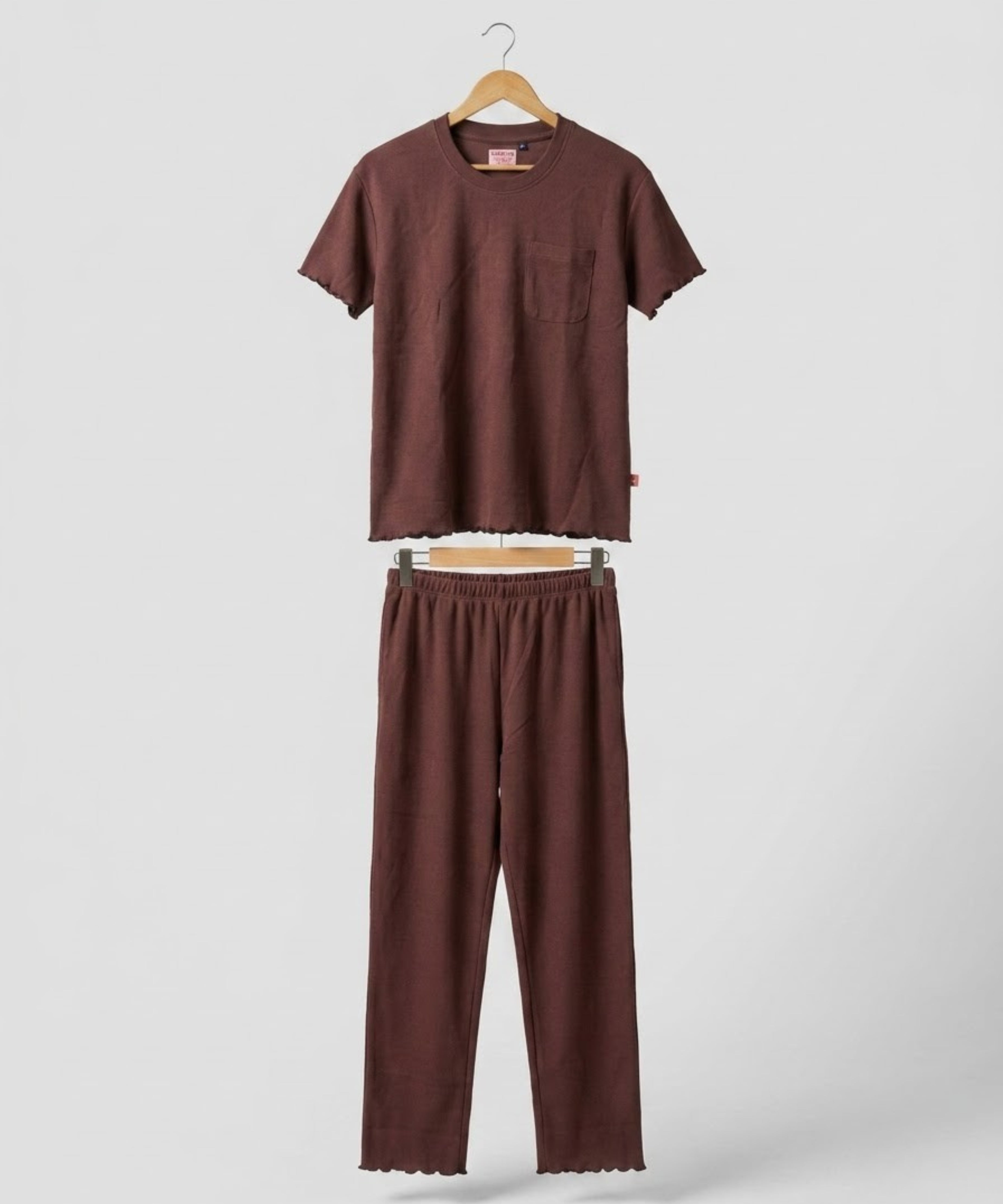 Women’s Premium Waffle Loungewear Set - Maroon