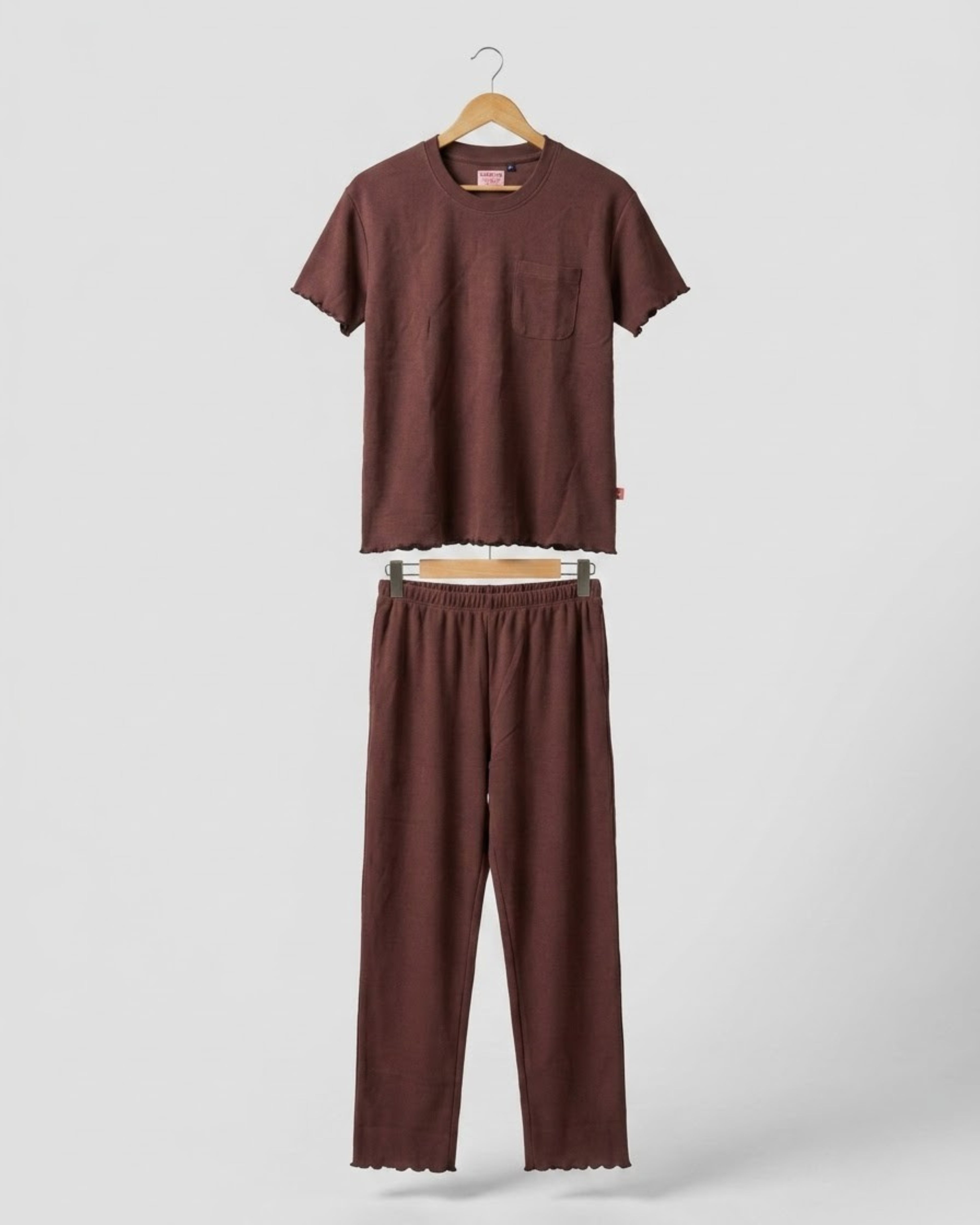 Women’s Premium Waffle Loungewear Set - Maroon