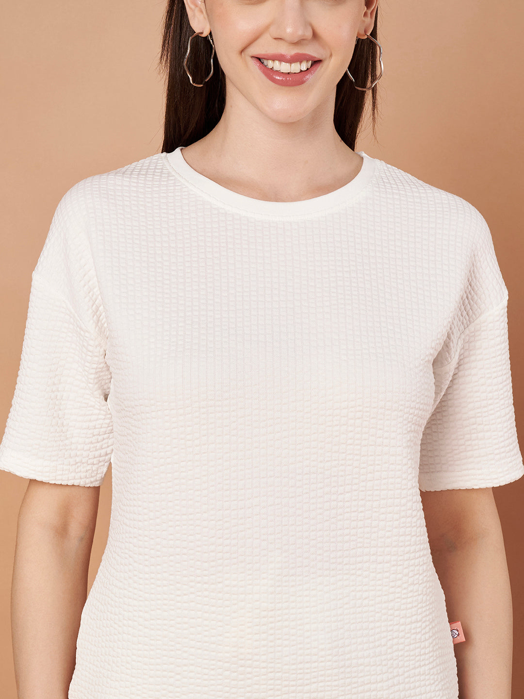 Women’s Ivory White Textured Lounge Co-ord Set | Nightwear & Casual Loungewear