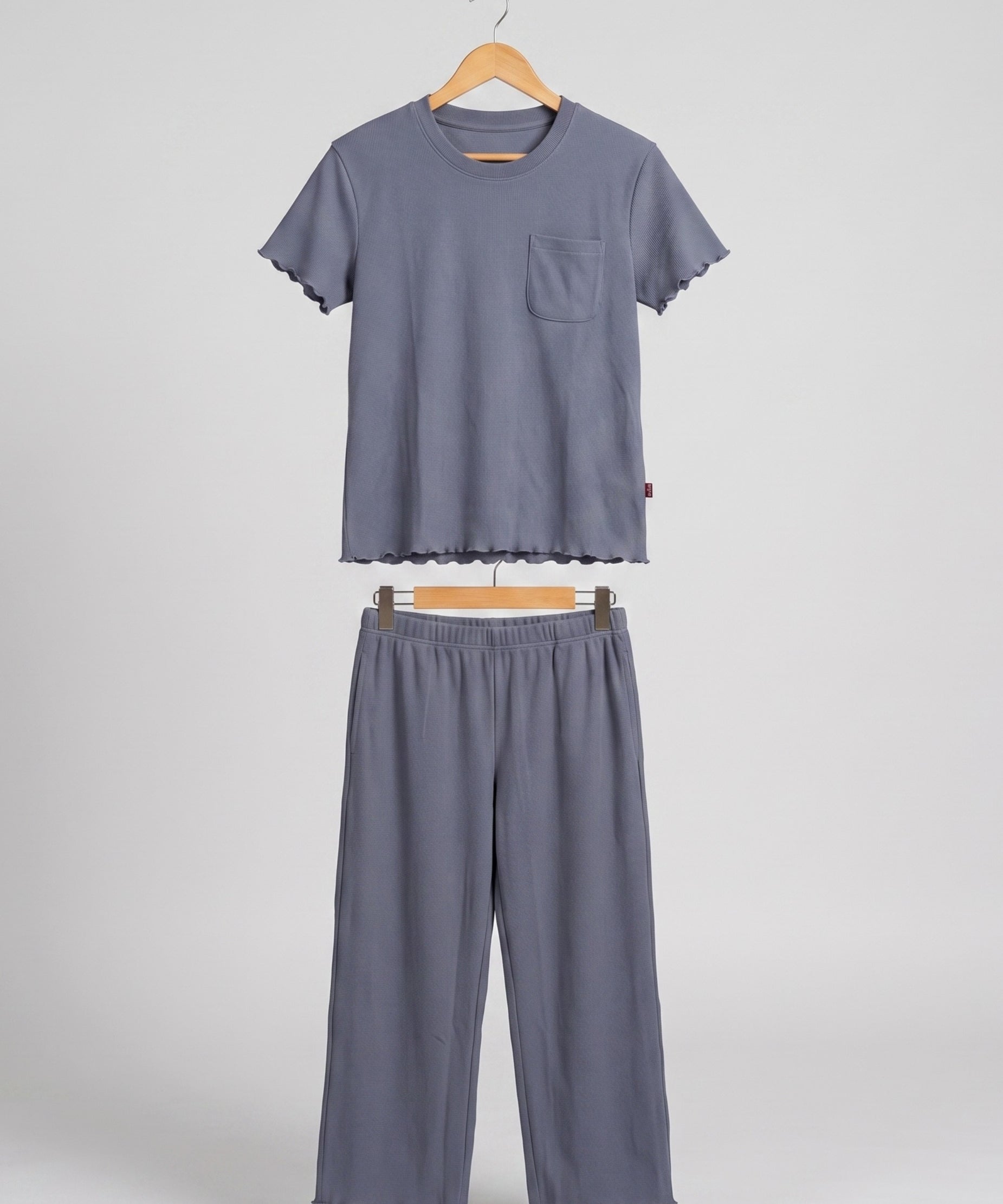 Women’s Premium Waffle Loungewear Set - Dark Grey