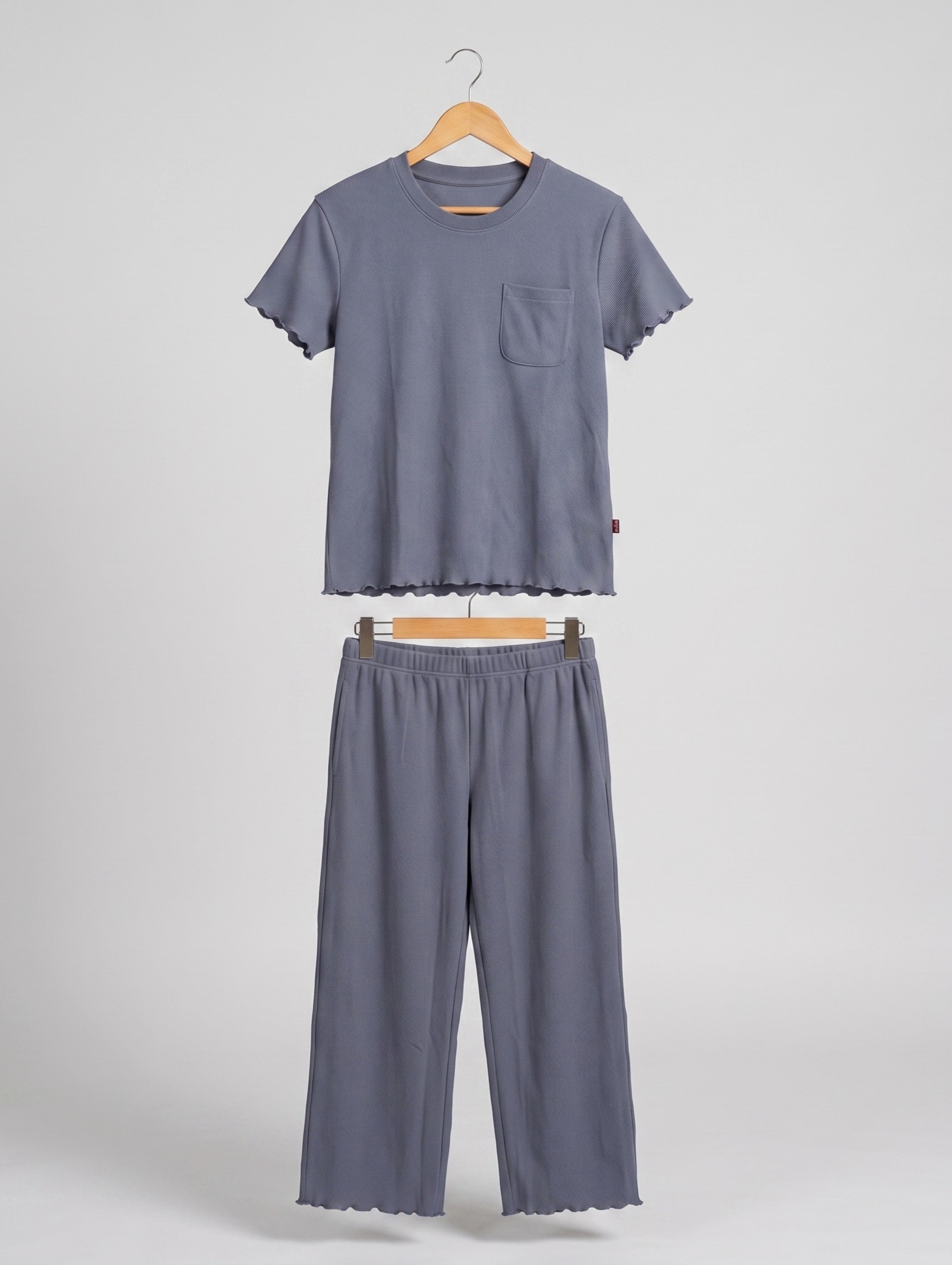 Women’s Premium Waffle Loungewear Set - Dark Grey