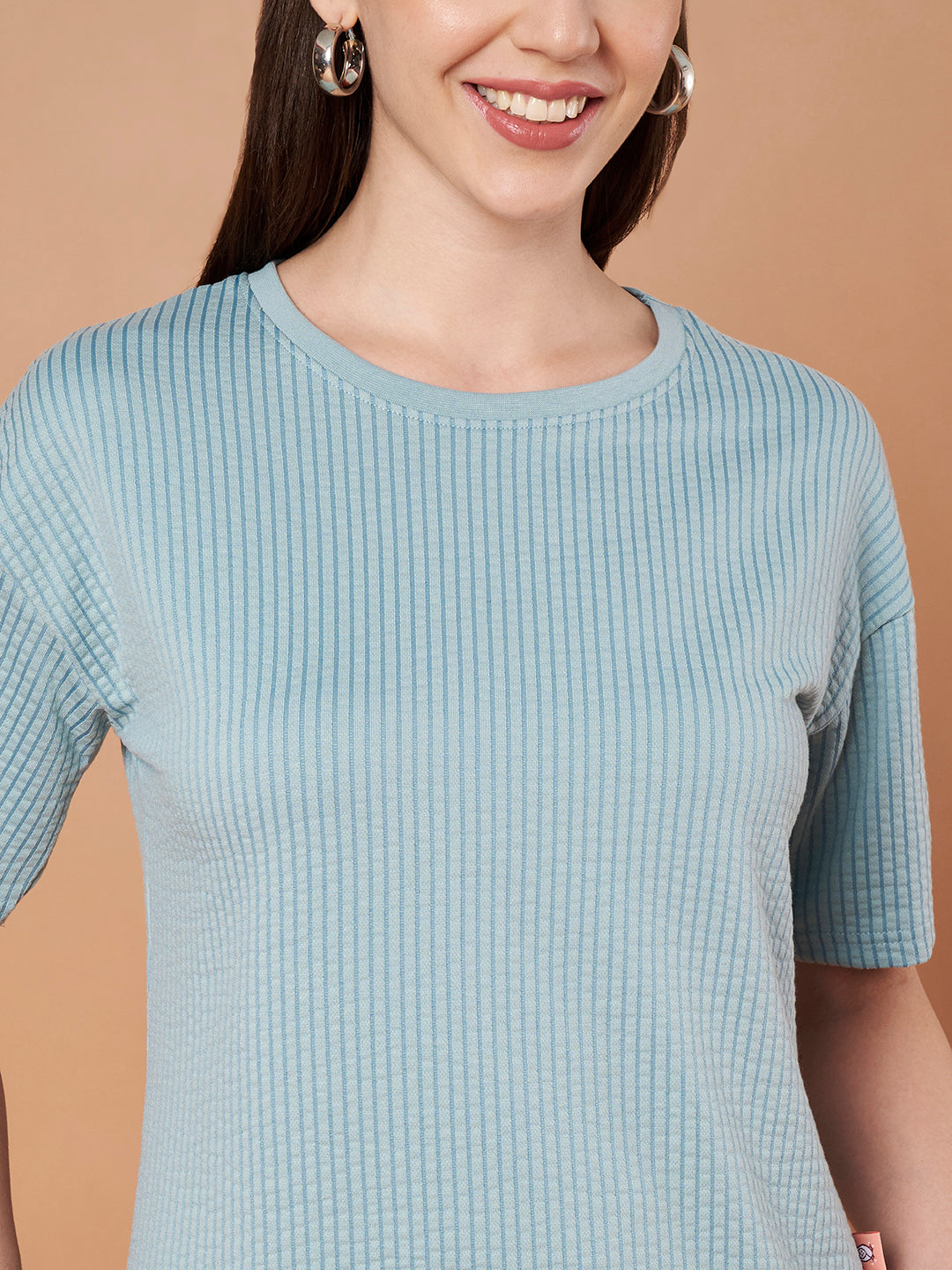 Women’s Blue Waffle Knit Co-ord Lounge Set