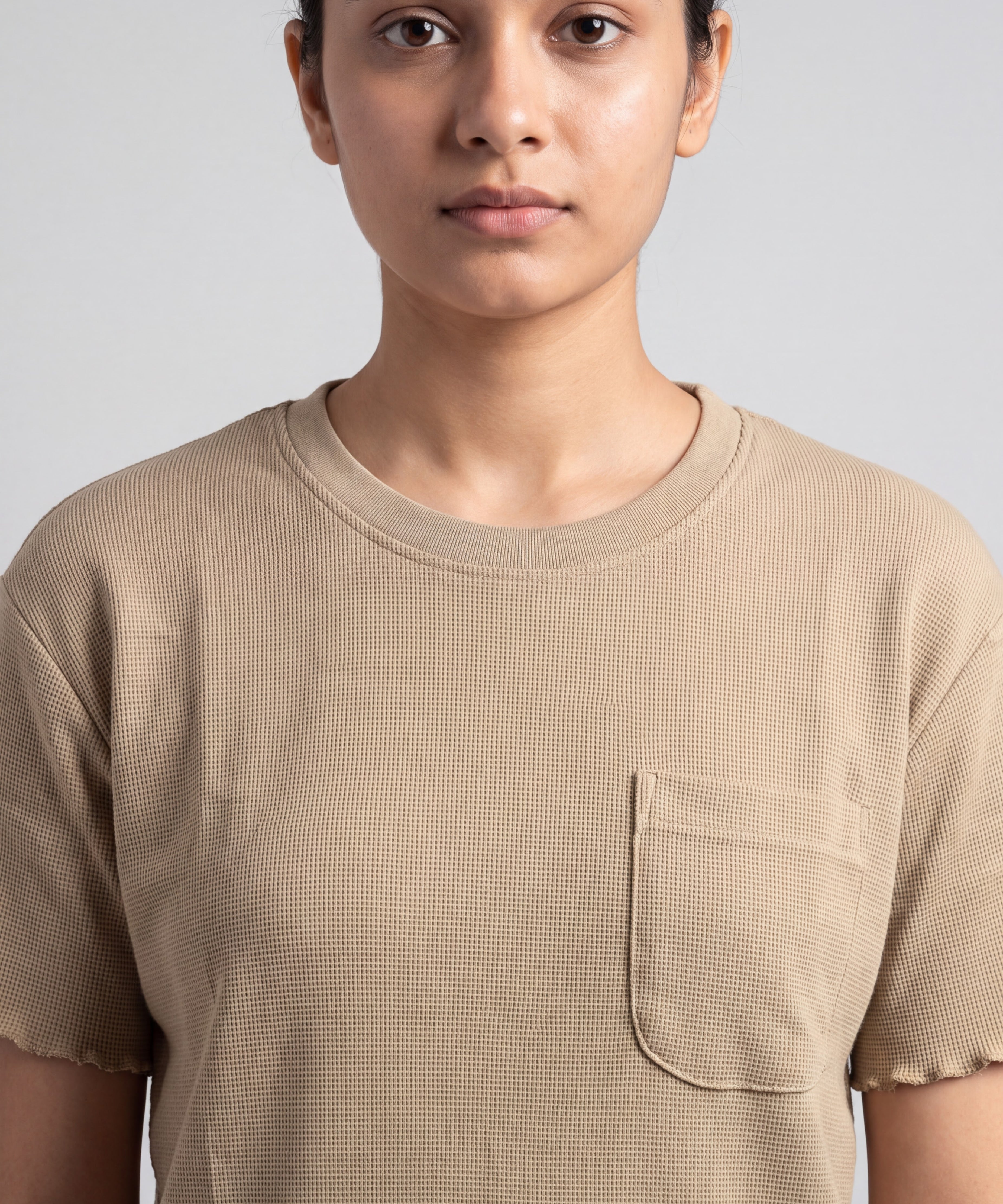 Women’s Premium Waffle Loungewear Set - Beige