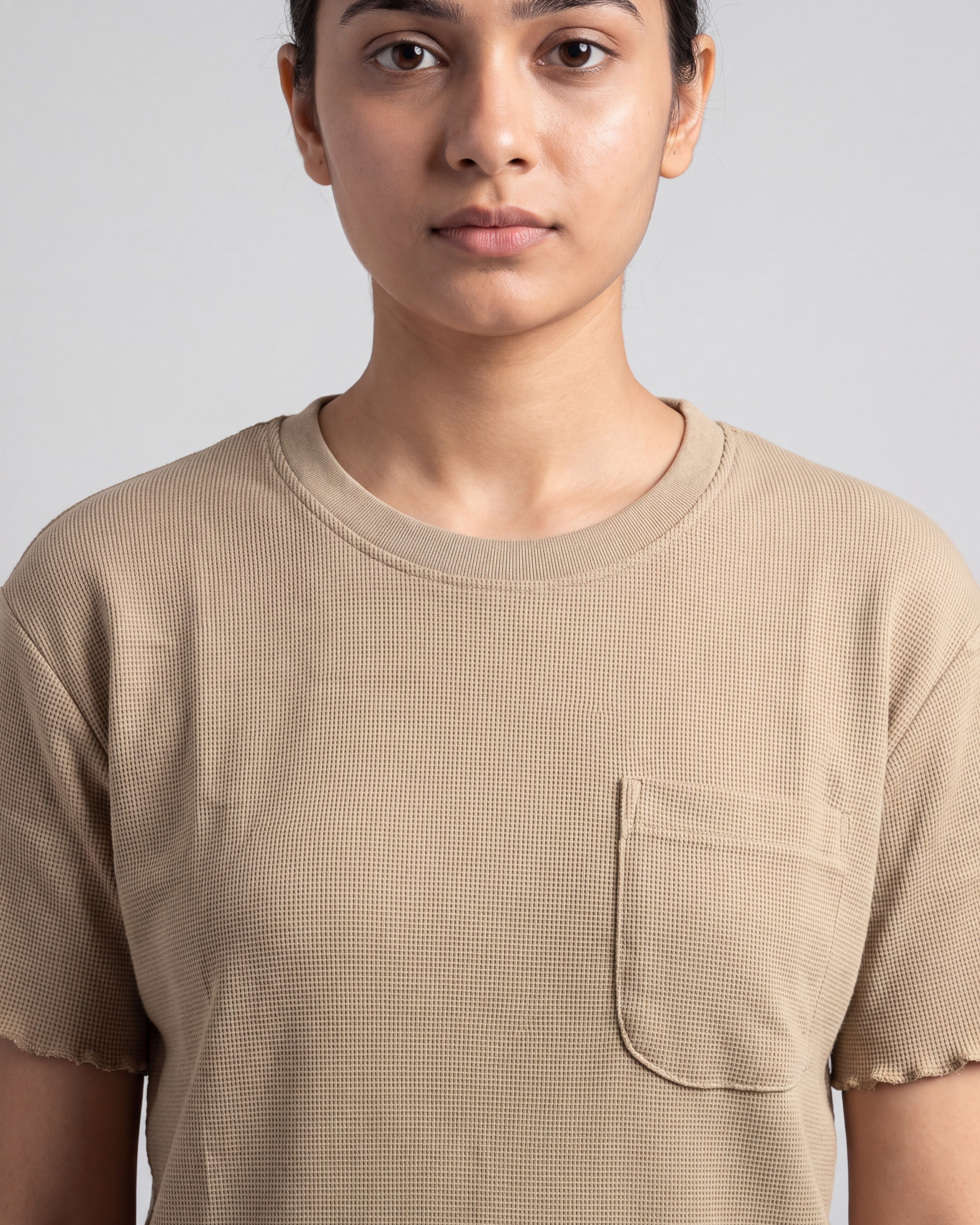 Women’s Premium Waffle Loungewear Set - Beige