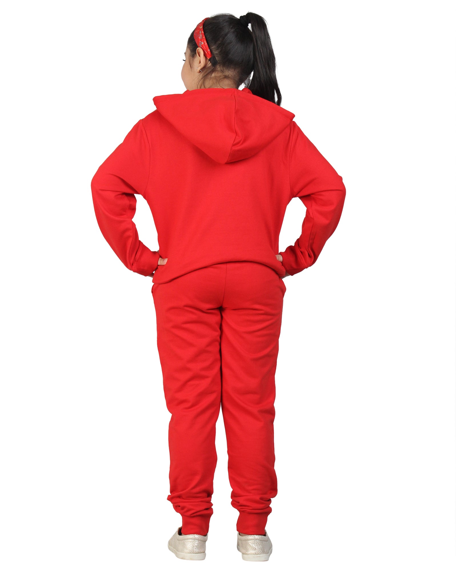 Kids' Tomato Red "I Like You a Latte" Hoodie Set - Adorable Matching Outfit