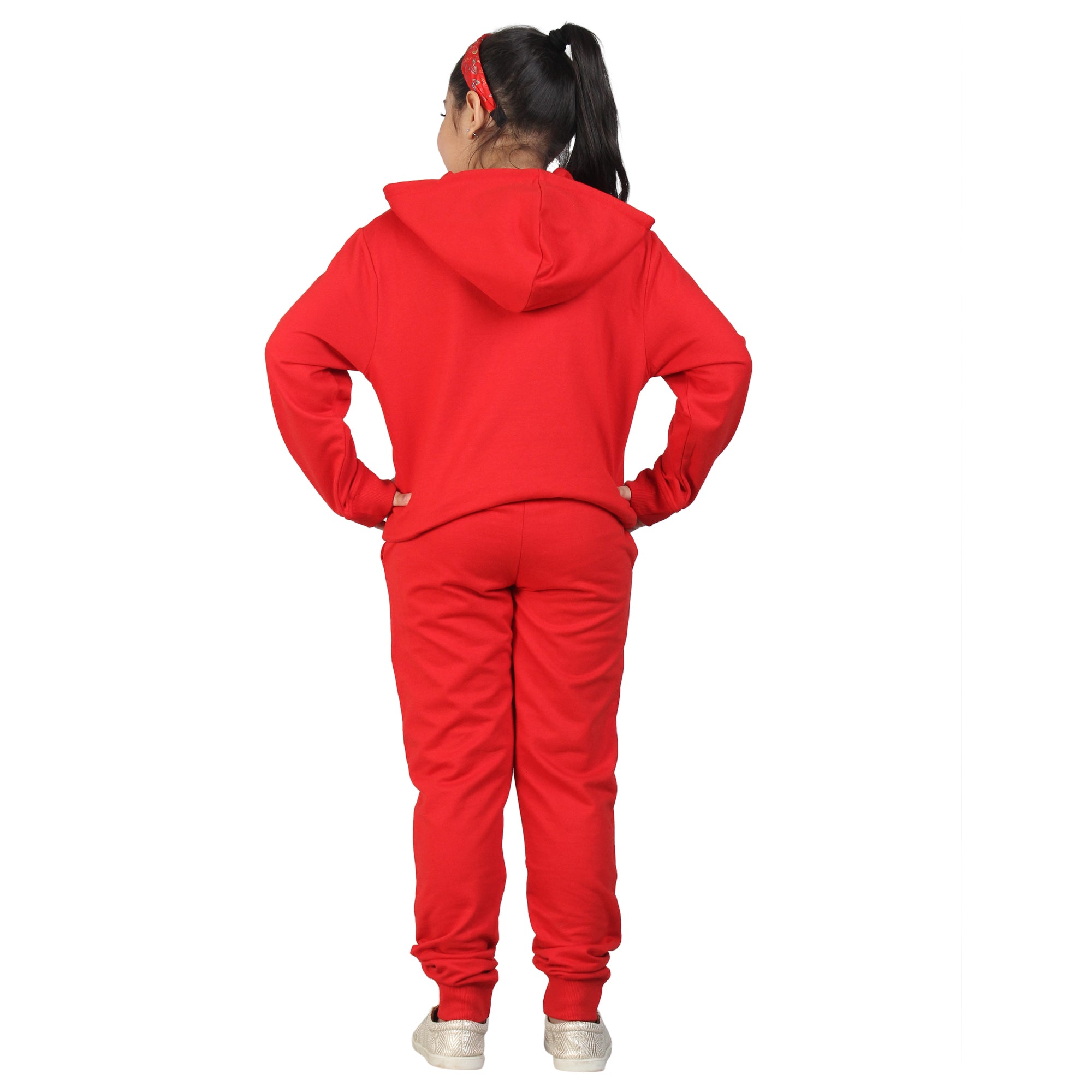 Kids' Tomato Red "I Like You a Latte" Hoodie Set - Adorable Matching Outfit