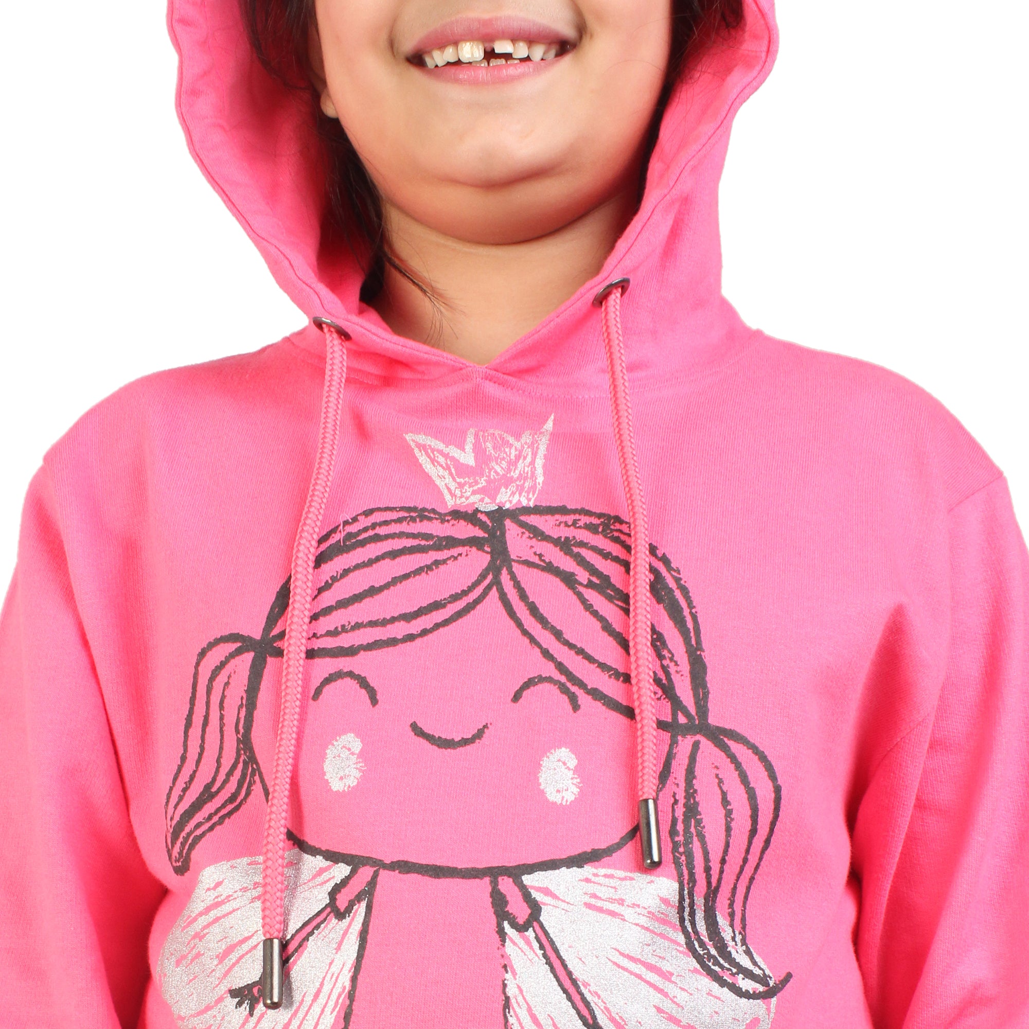 Kids' Hot Pink "Fly High" Hoodie Set - Empower Young Dreams in Style