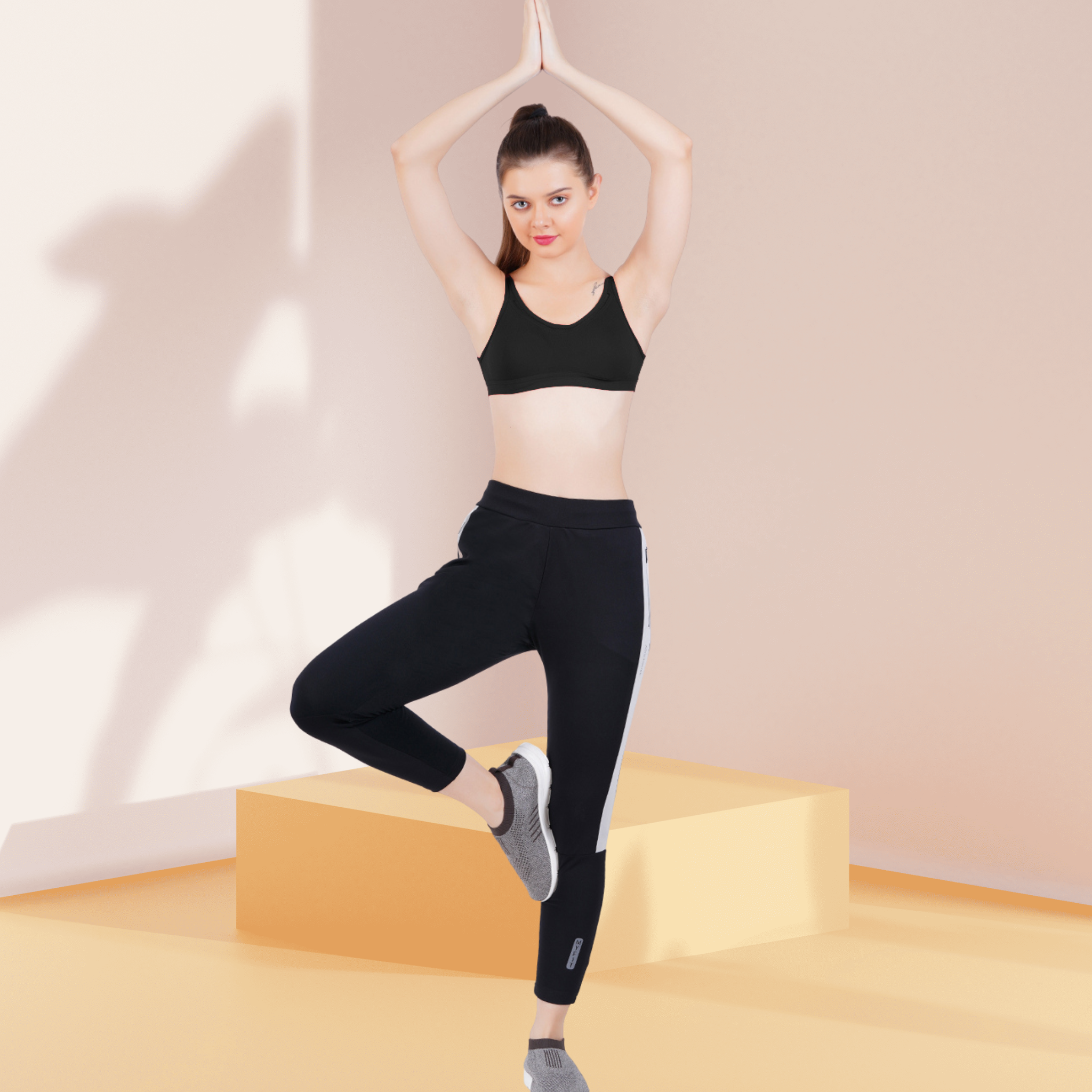Womens MyFit Athleisure| Slim Fit | All Day Bottoms- Black
