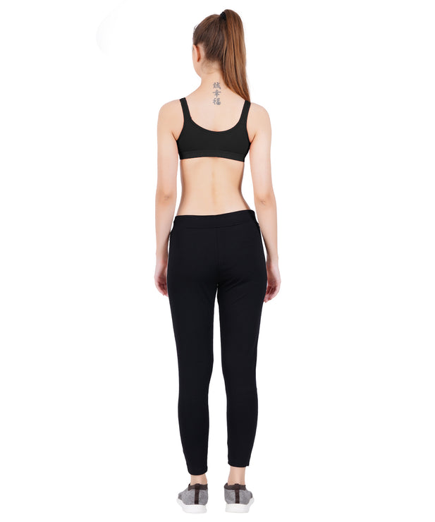 Womens MyFit Athleisure| Slim Fit | All Day Bottoms- Black
