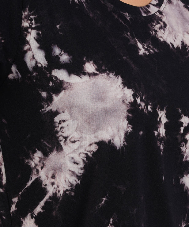 Women's Black Tie & Dye Sleepdress - Sleek & Comfortable Nightwear