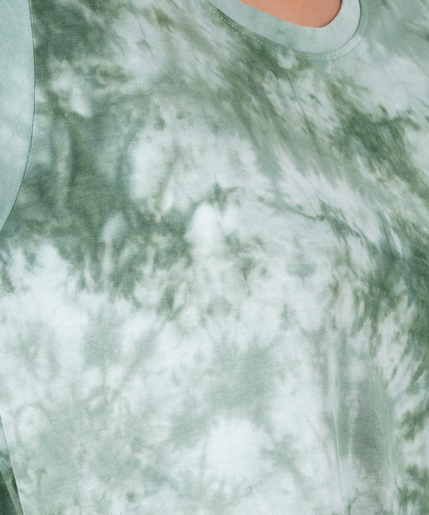 Women's Green Tie & Dye Sleepdress - Fresh & Comfortable Nightwear