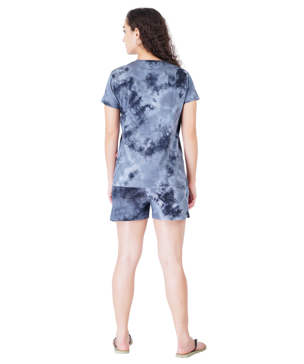 Women's Charcoal Shorts Set - Casual & Comfortable Nightwear